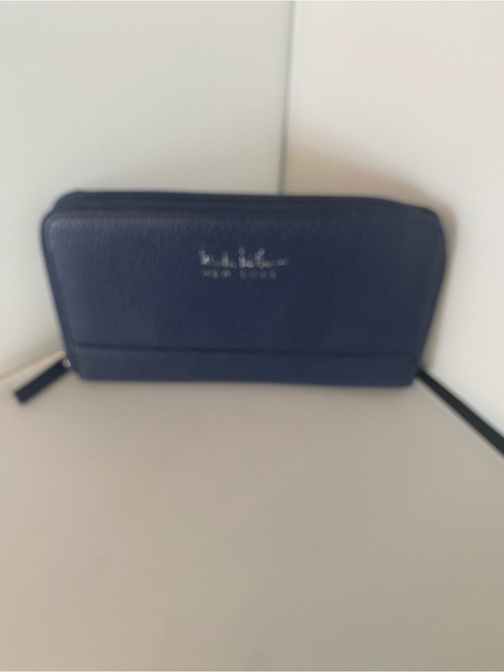 Nicole Miller navy zip-around wallet